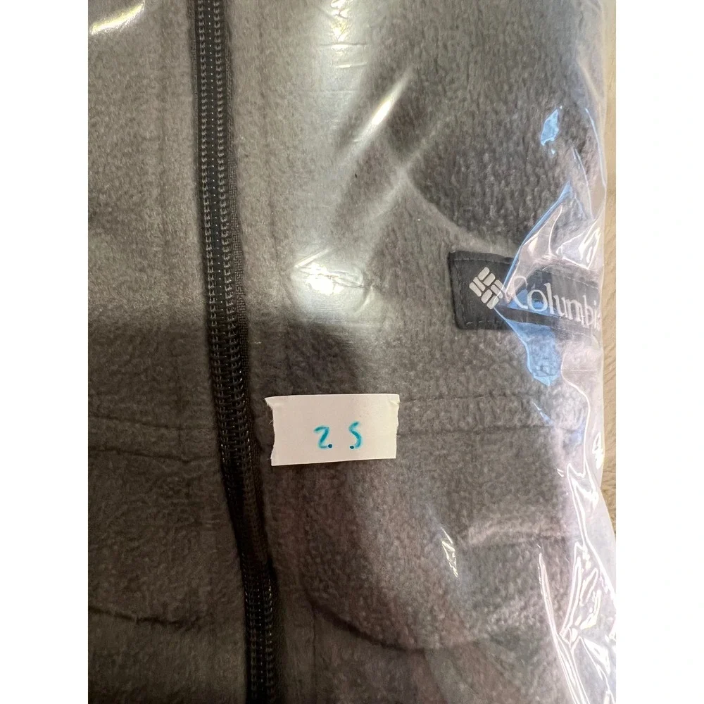 Columbia Mens Fleece Hoodie Full Zip Jacket Pockets Gray Large